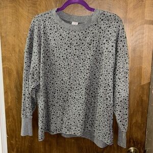 Secret Treasures Stars & Moons Sleep Sweatshirt Gray round neck Size Medium